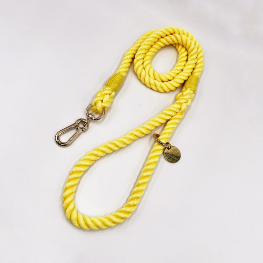 Cotton Rope Lead - Yellow