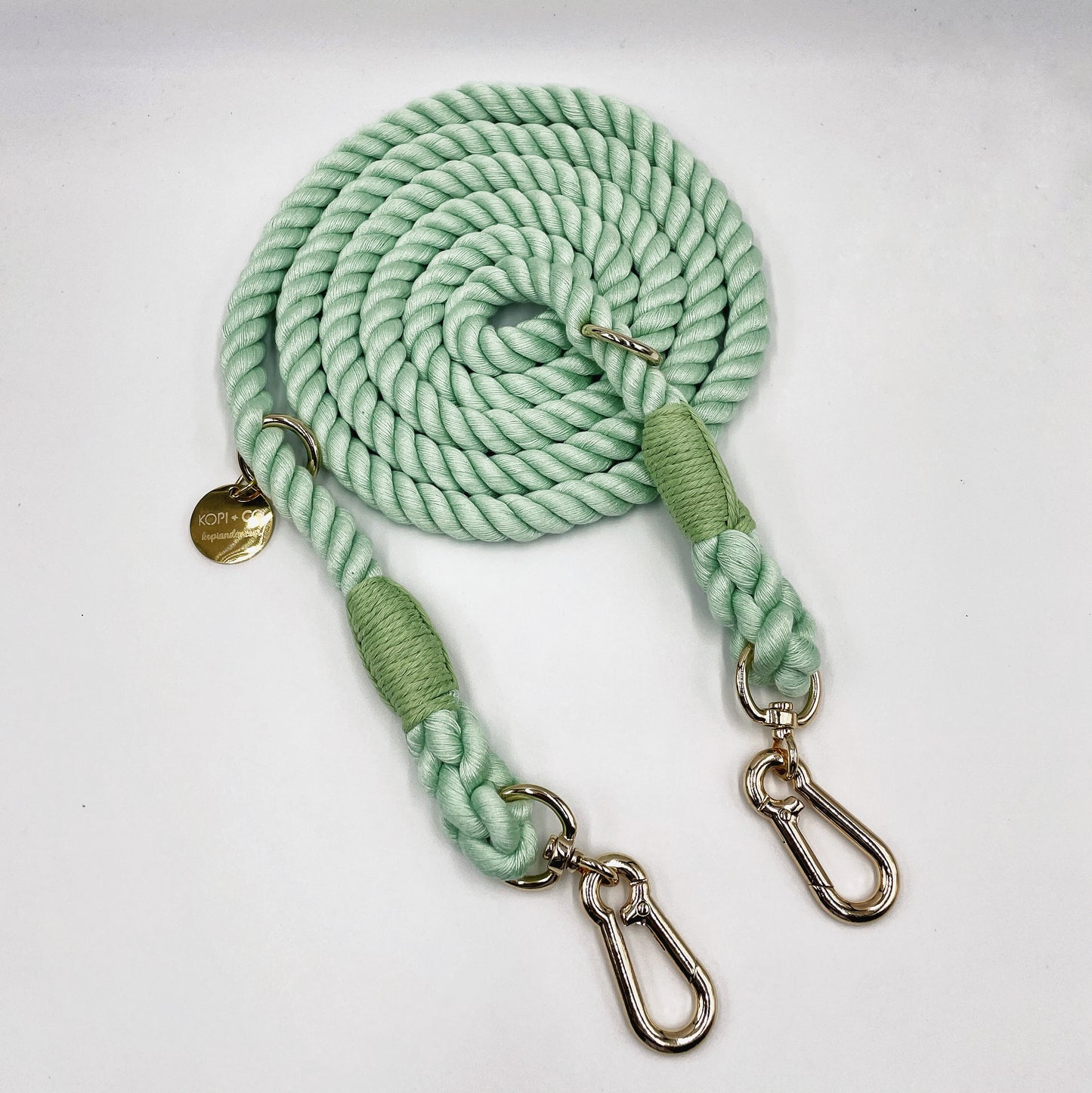 Multiway Cotton Rope Lead - Mint