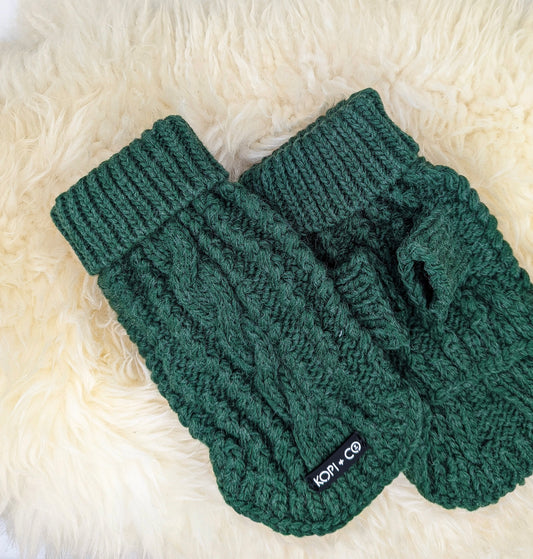 Hand-knitted Jumper - Forest Green
