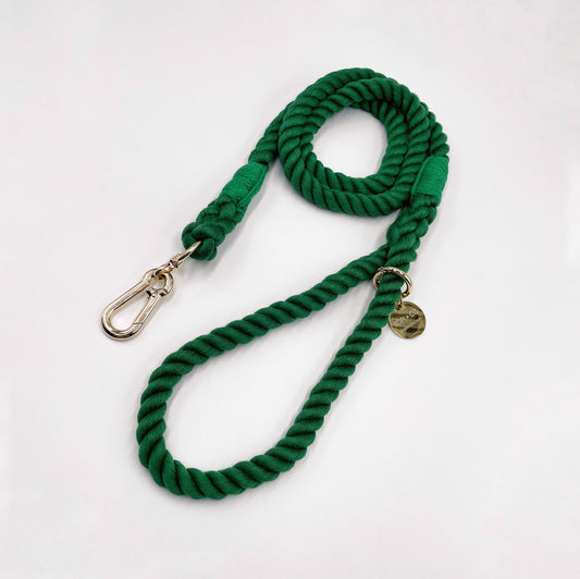 Cotton Rope Lead - Dark Green